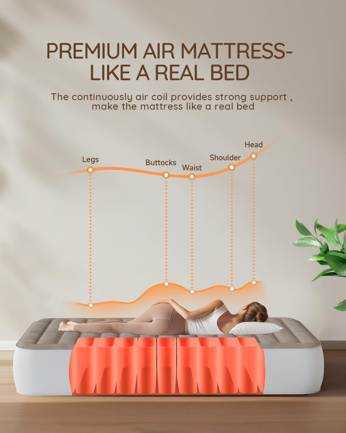 Sebor Luxury Air Mattress with Built in Pump - Cross Pull