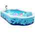 Inflatable Pool with Seat and Penguin Sprinkler - Rectangular Shape