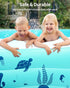 Inflatable Pool with Seat and Penguin Sprinkler - Rectangular Shape