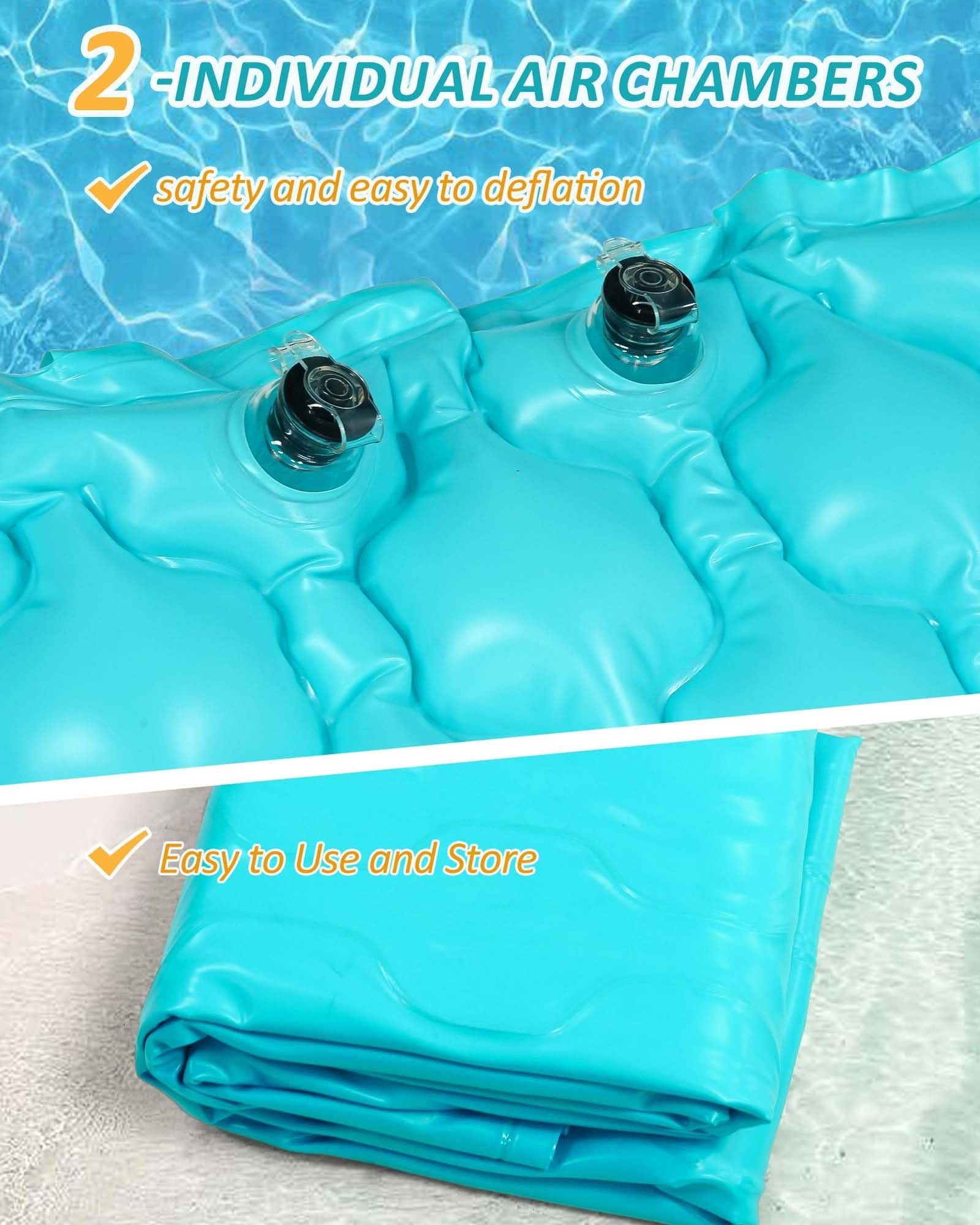 Inflatable Floating Mat for Beach, Swimming Pool Party, and Family Fun