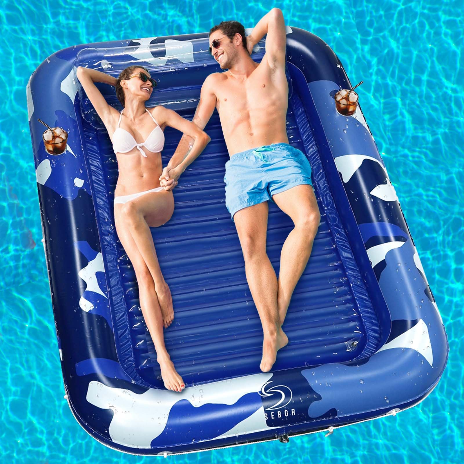 Sebor Heavy Duty Inflatable Tanning Pool Lounger Float